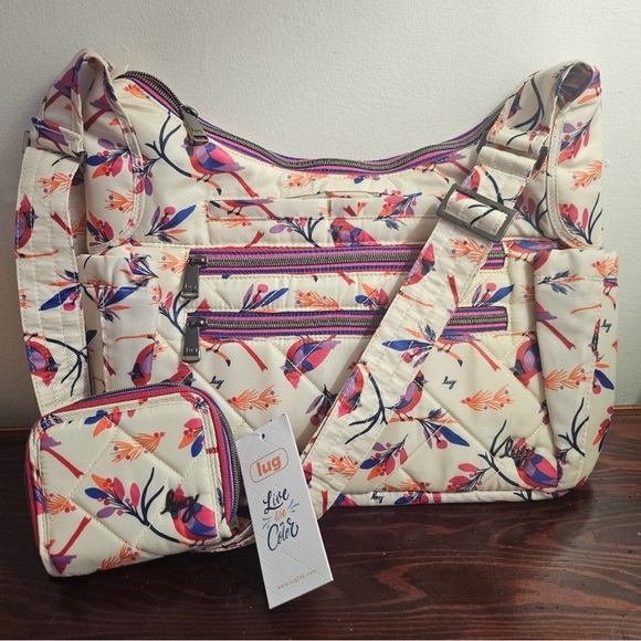 lug Handbags - Lug Camper SE Bag & Matching Splits SE Wallet Cardinals Cream SET. NEW